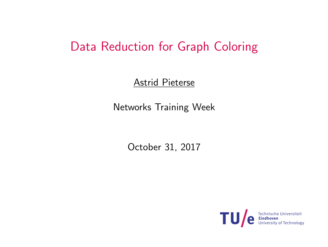 Kernelization for graph coloring title slide